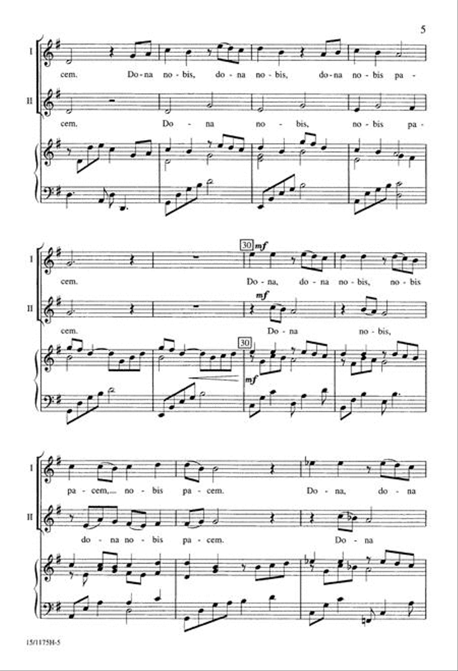Dona Nobis Pacem 2-Part scores gallery preview page 4