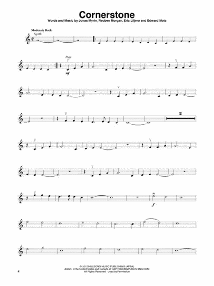 Hillsong Worship Hits Violin Solo scores gallery preview page 4