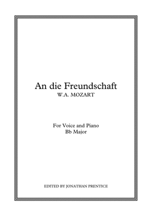Book cover for An die Freundschaft (Bb Major)