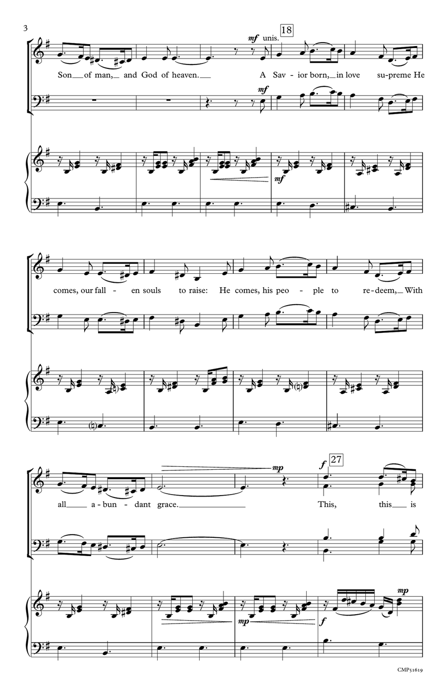 To us a Child of Royal Birth is Given (SATB) 4-Part scores gallery preview page 4