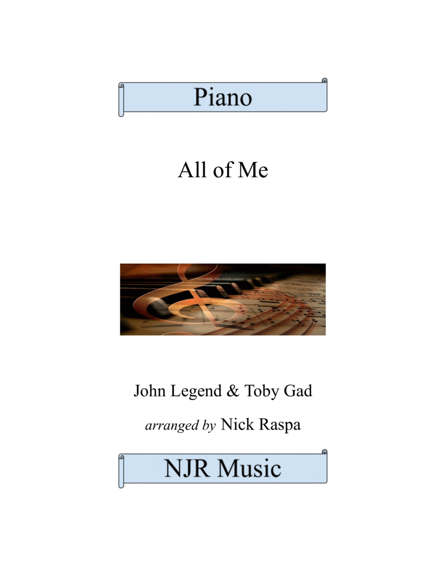 All Of Me Piano Solo scores gallery preview page 1