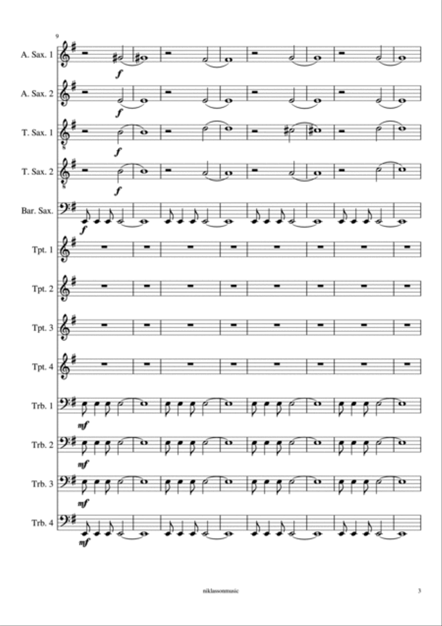 Tom Sawyer Tom Sawyer Jazz Ensemble scores gallery preview page 3