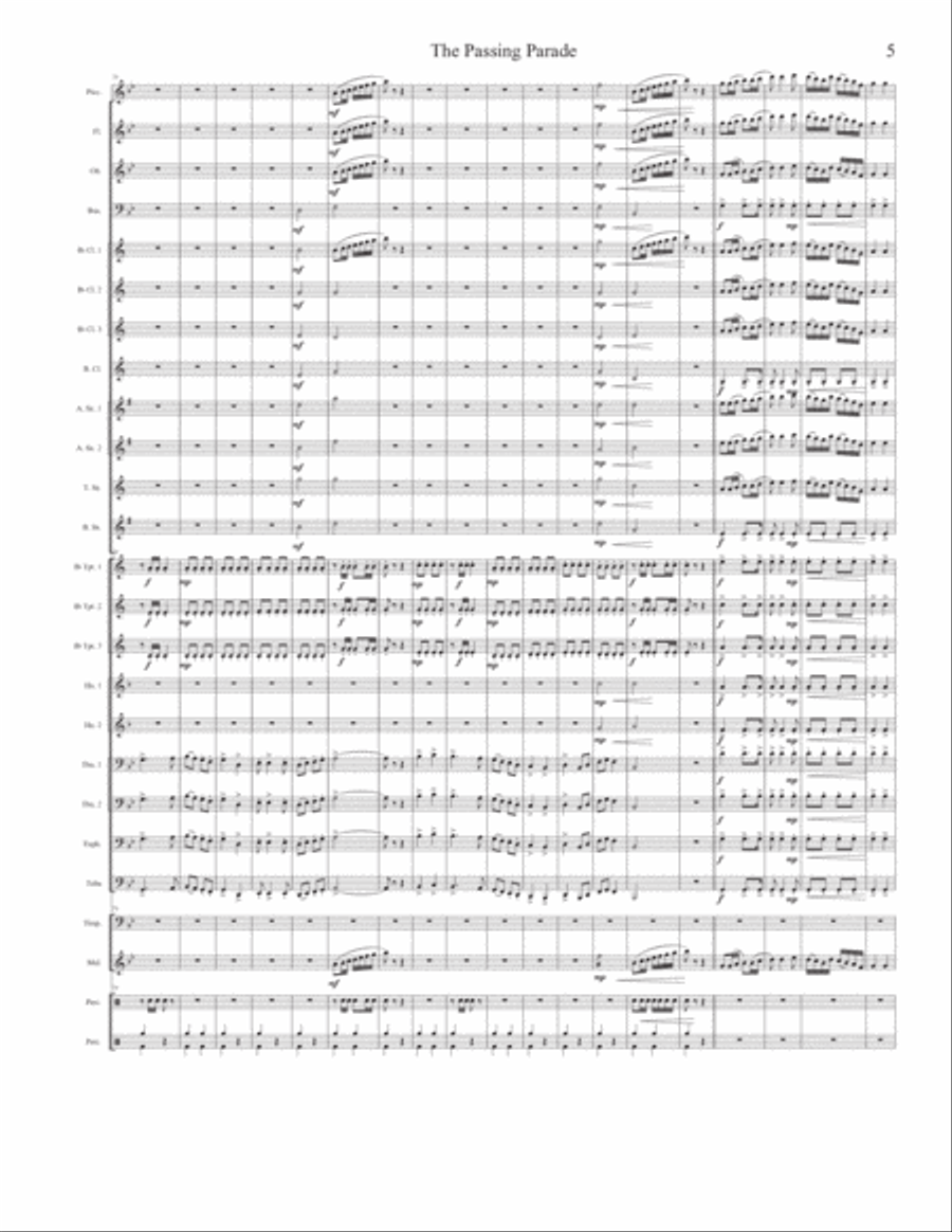 The Passing Parade (Concert March) Concert Band scores gallery preview page 5