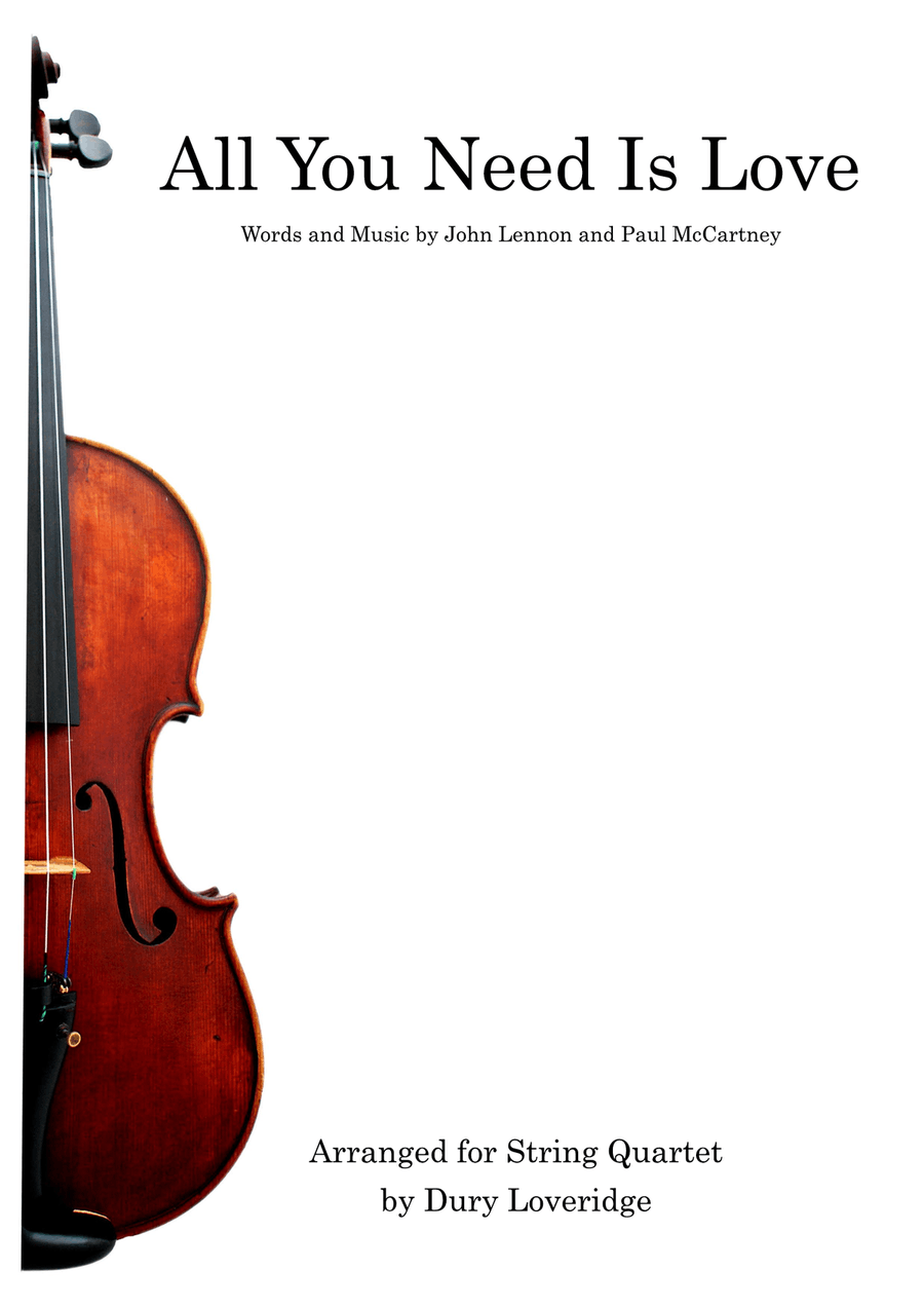 All You Need Is Love String Quartet scores gallery preview page 1