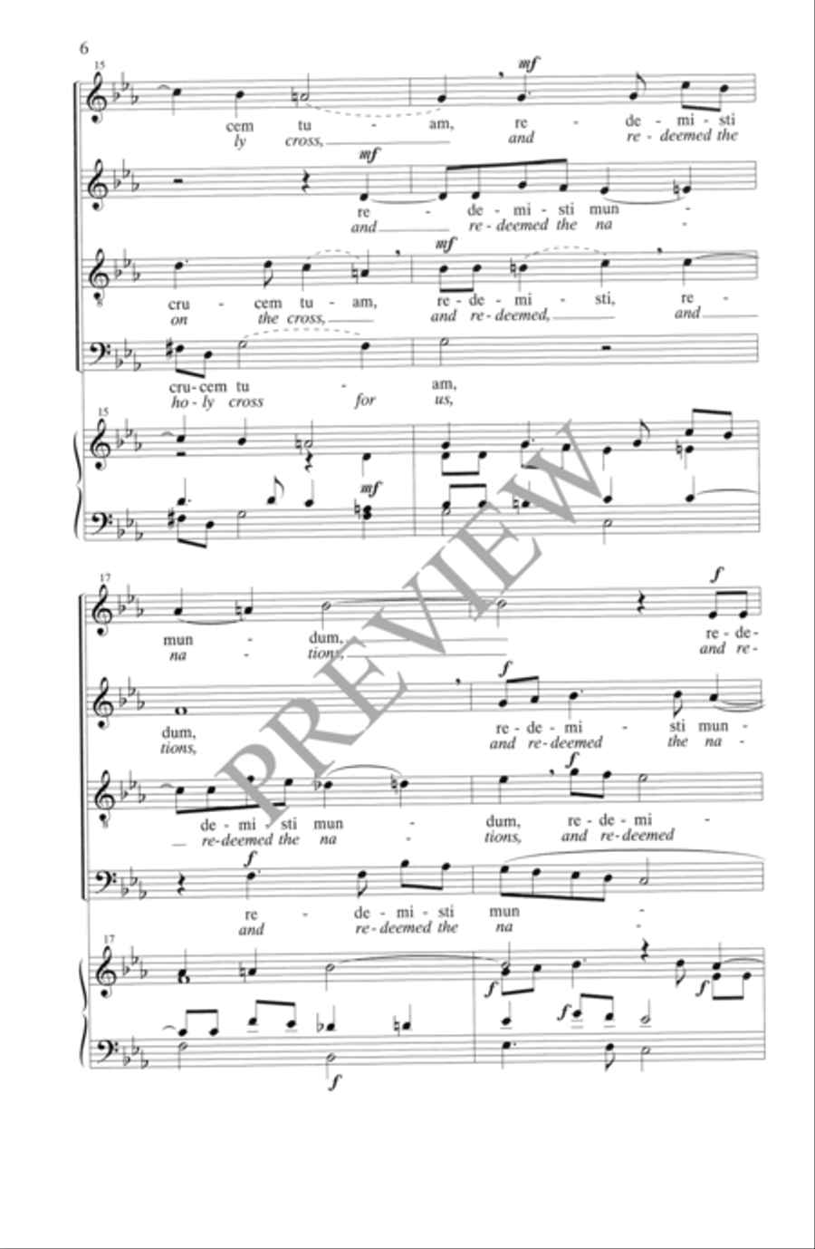 Adoramus te Christe 4-Part scores gallery preview page 7