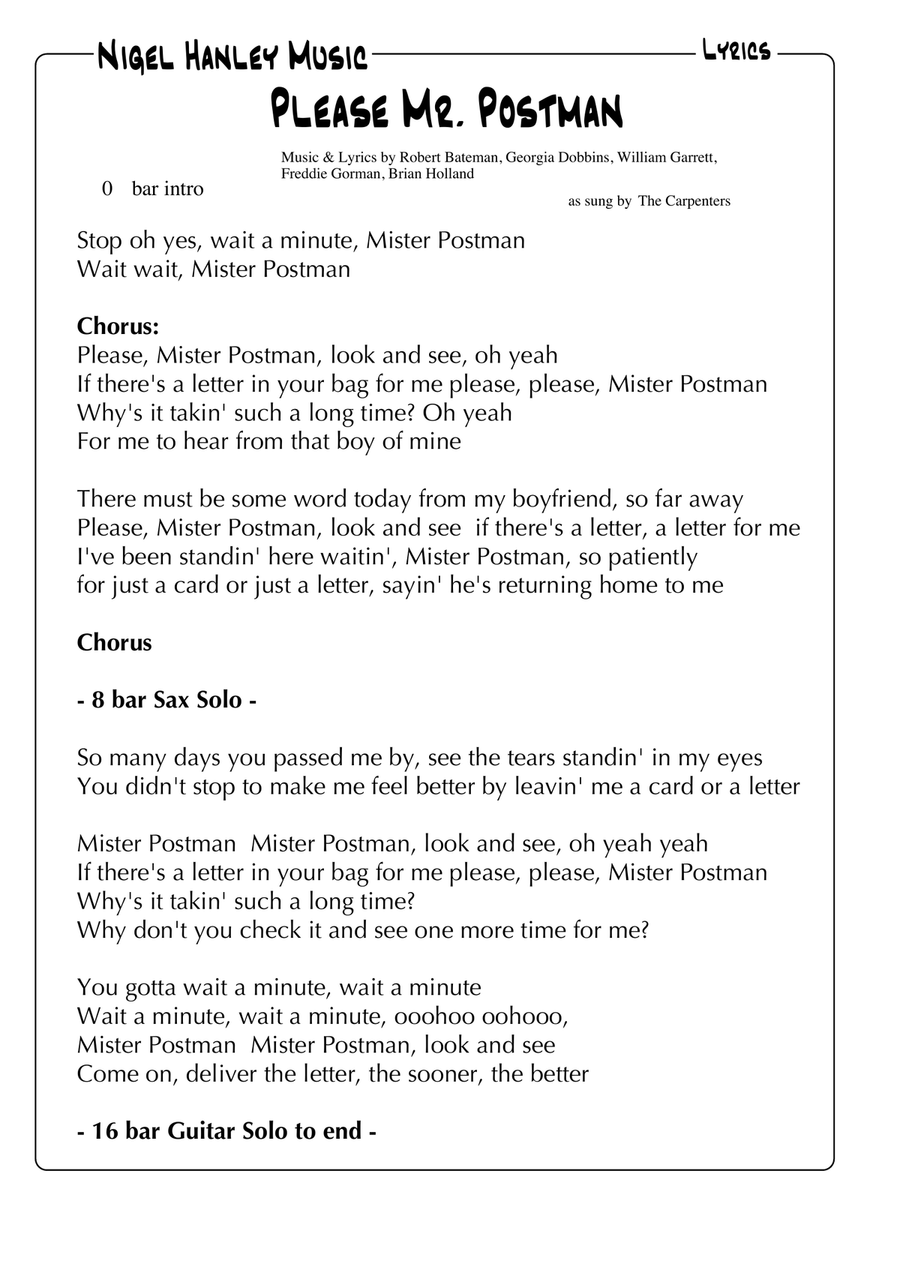Please Mr. Postman Jazz Ensemble scores gallery preview page 5