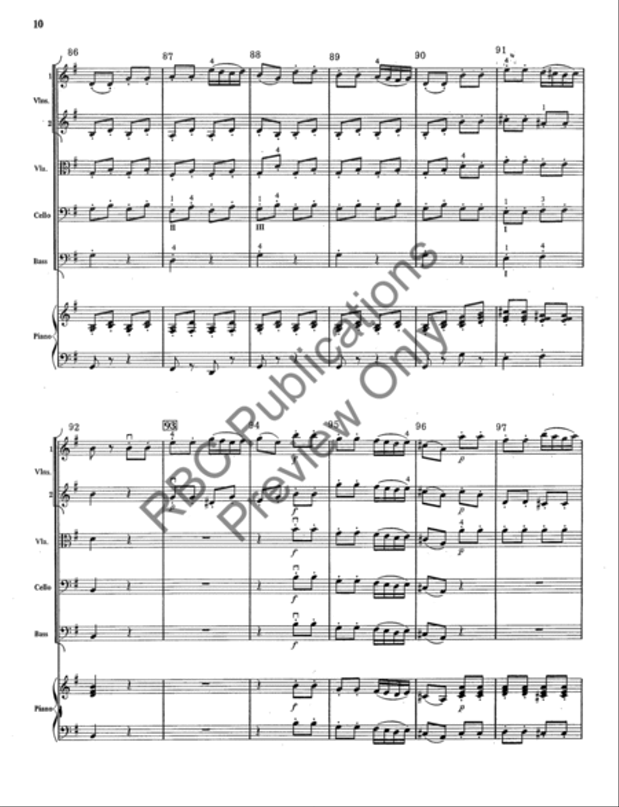 Concert March String Orchestra scores gallery preview page 11