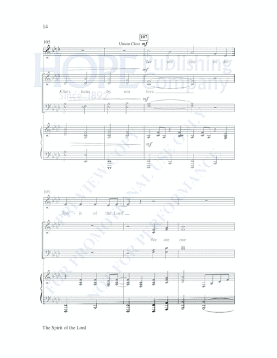 The Spirit of the Lord The Spirit of the Lord 4-Part scores gallery preview page 15