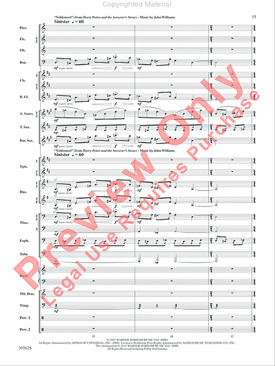 The Complete Harry Potter Concert Band scores gallery preview page 16