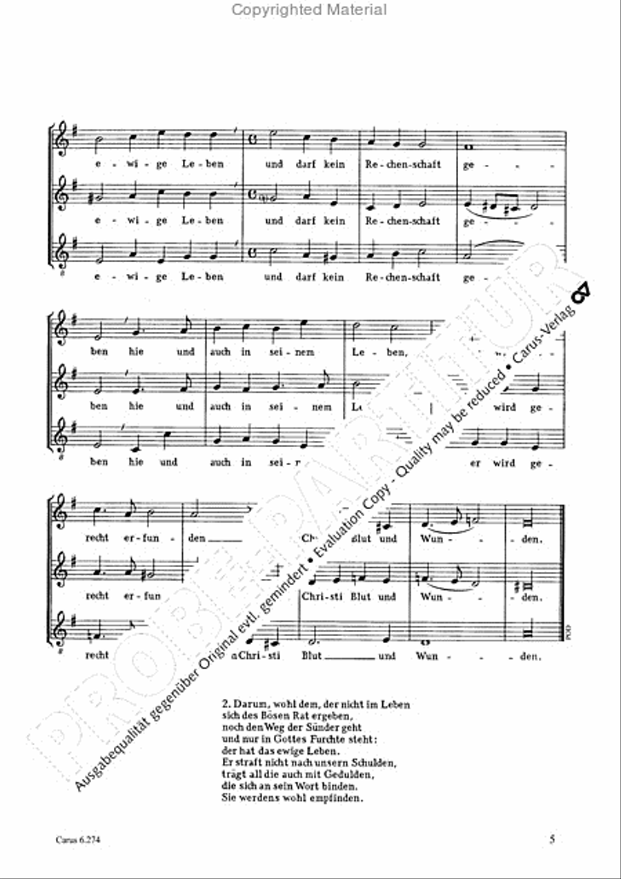 Gumpelzhaimer: Wir danken dir; Trubel: Herr, zeige mir deine Wege; Staden: Ein jeder Mensch bedenke Score scores gallery preview page 4
