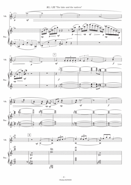 Duet for Vibraphone and Piano "The lake and the natives"Op.213