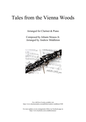 Book cover for Tales from the Vienna Woods arranged for Clarinet and Piano