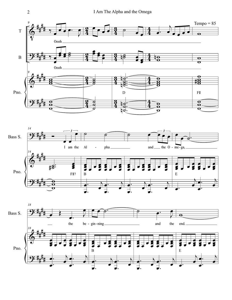 I Am The Alpha And The Omega 4-Part scores gallery preview page 2