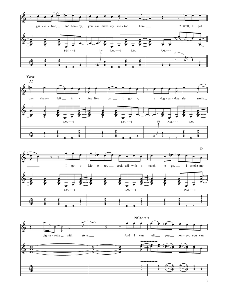 Nightrain Nightrain Acoustic Guitar scores gallery preview page 3
