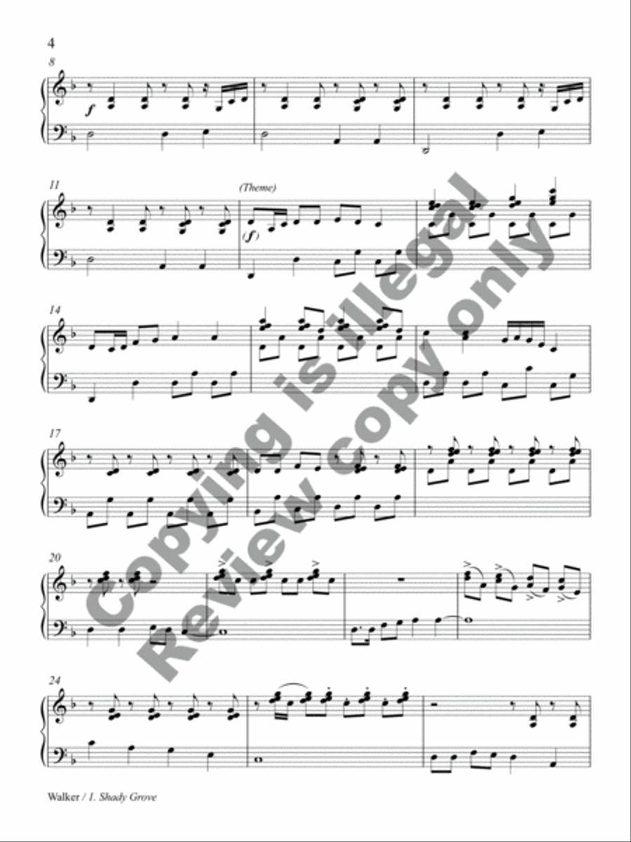 Shady Grove: and Other Songs from the Appalachian Mountains Piano Solo scores gallery preview page 15