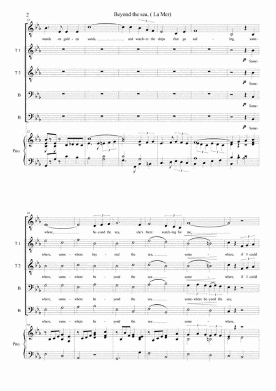 Beyond The Sea TTBB scores gallery preview page 3