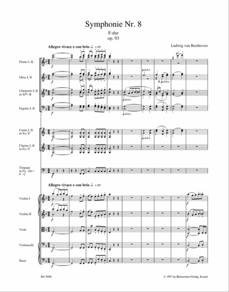 Symphony, No. 8 F major, Op. 93 Orchestra scores gallery preview page 2