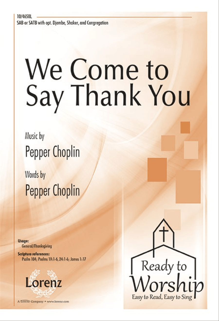 We Come to Say Thank You 4-Part scores gallery preview page 1