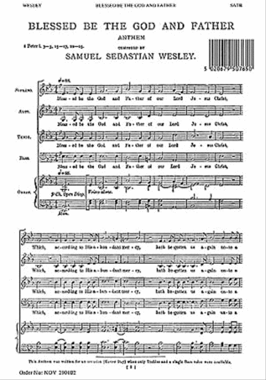 Blessed Be the God and Father 4-Part scores gallery preview page 1
