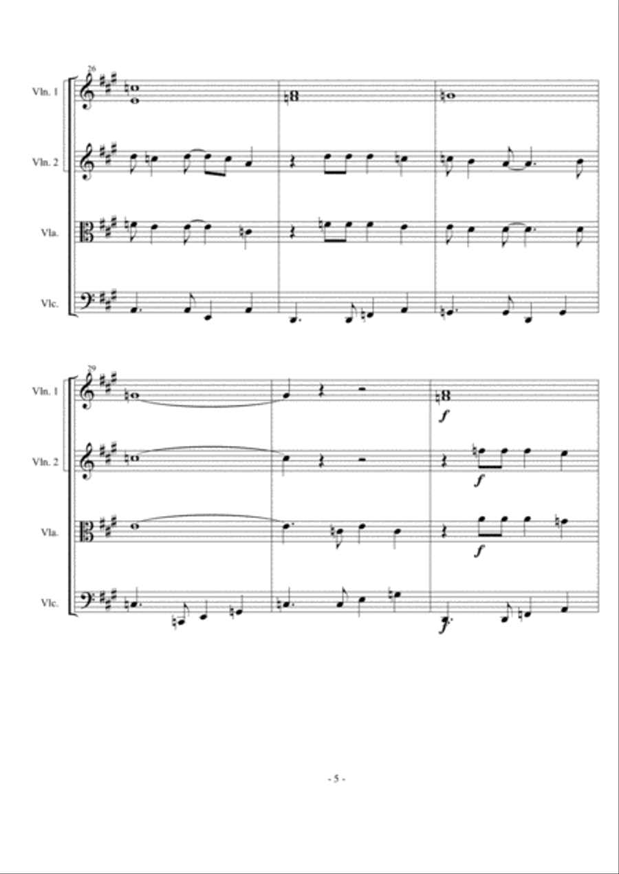Oh, Pretty Woman String Quartet scores gallery preview page 5