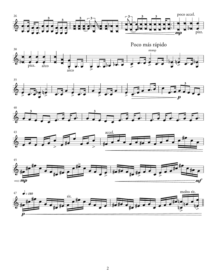 Sin Tregua (parts) String Quartet scores gallery preview page 6