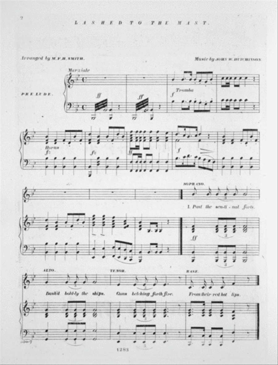 Lashed to me Mast! A Patriotic Song 4-Part scores gallery preview page 2