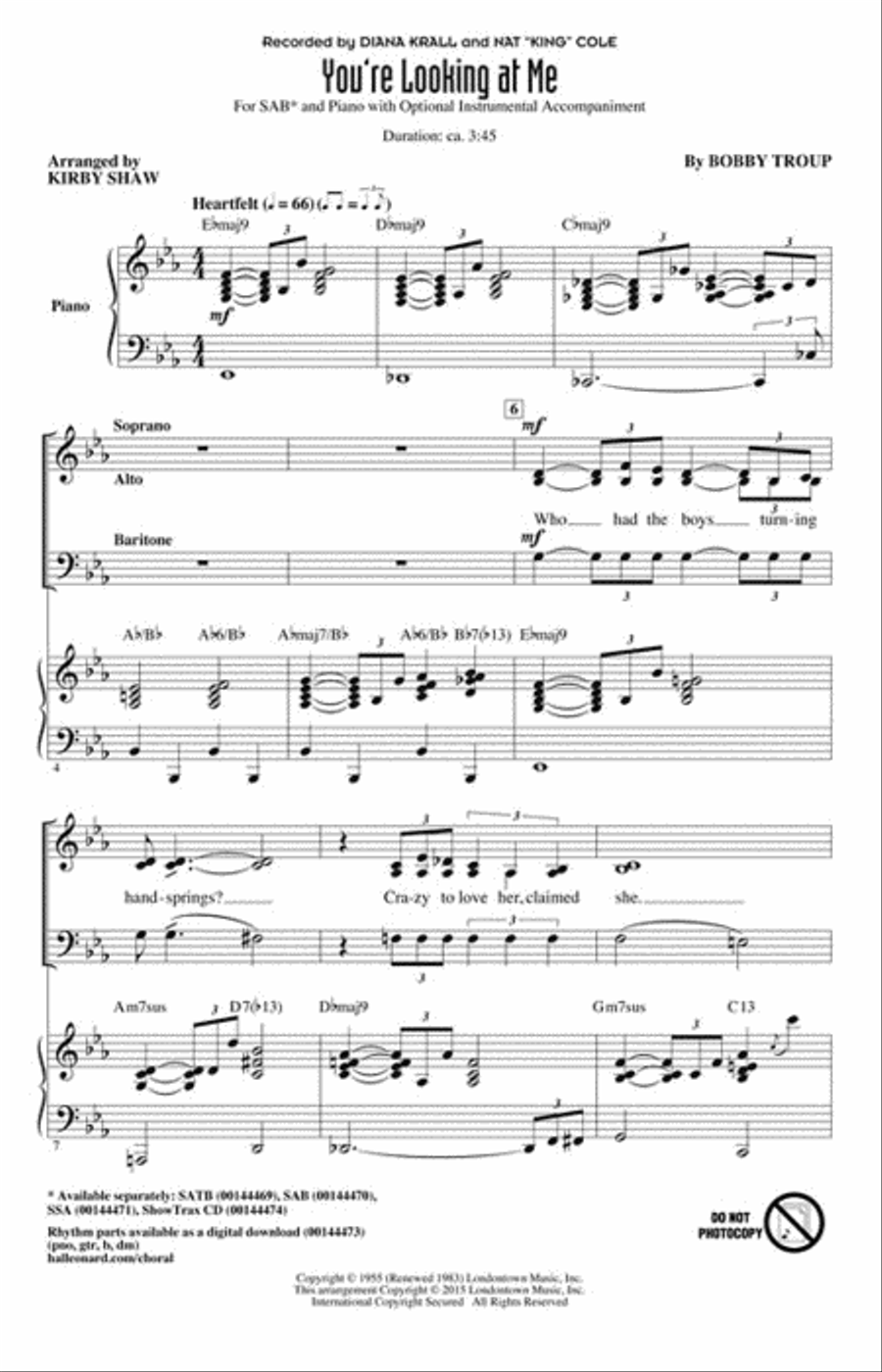 You're Looking At Me 3-Part scores gallery preview page 2