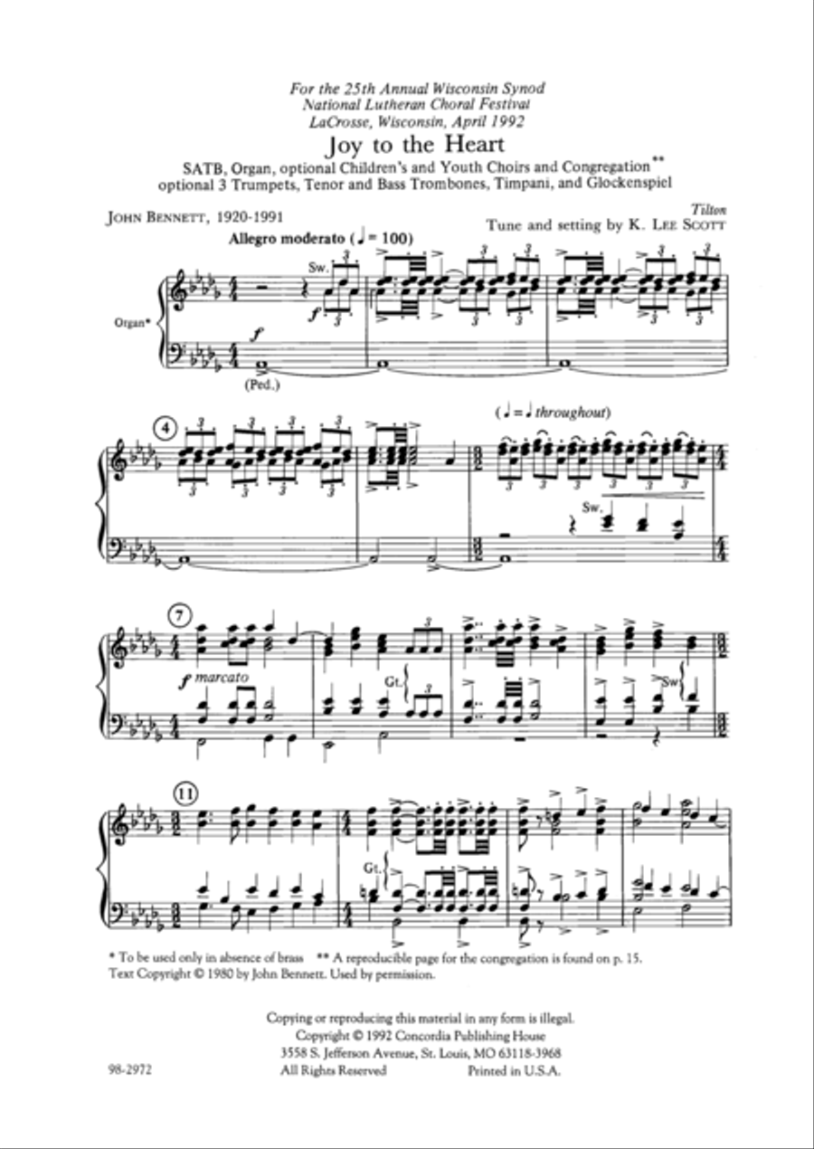 Joy to the Heart Joy to the Heart 4-Part scores gallery preview page 3