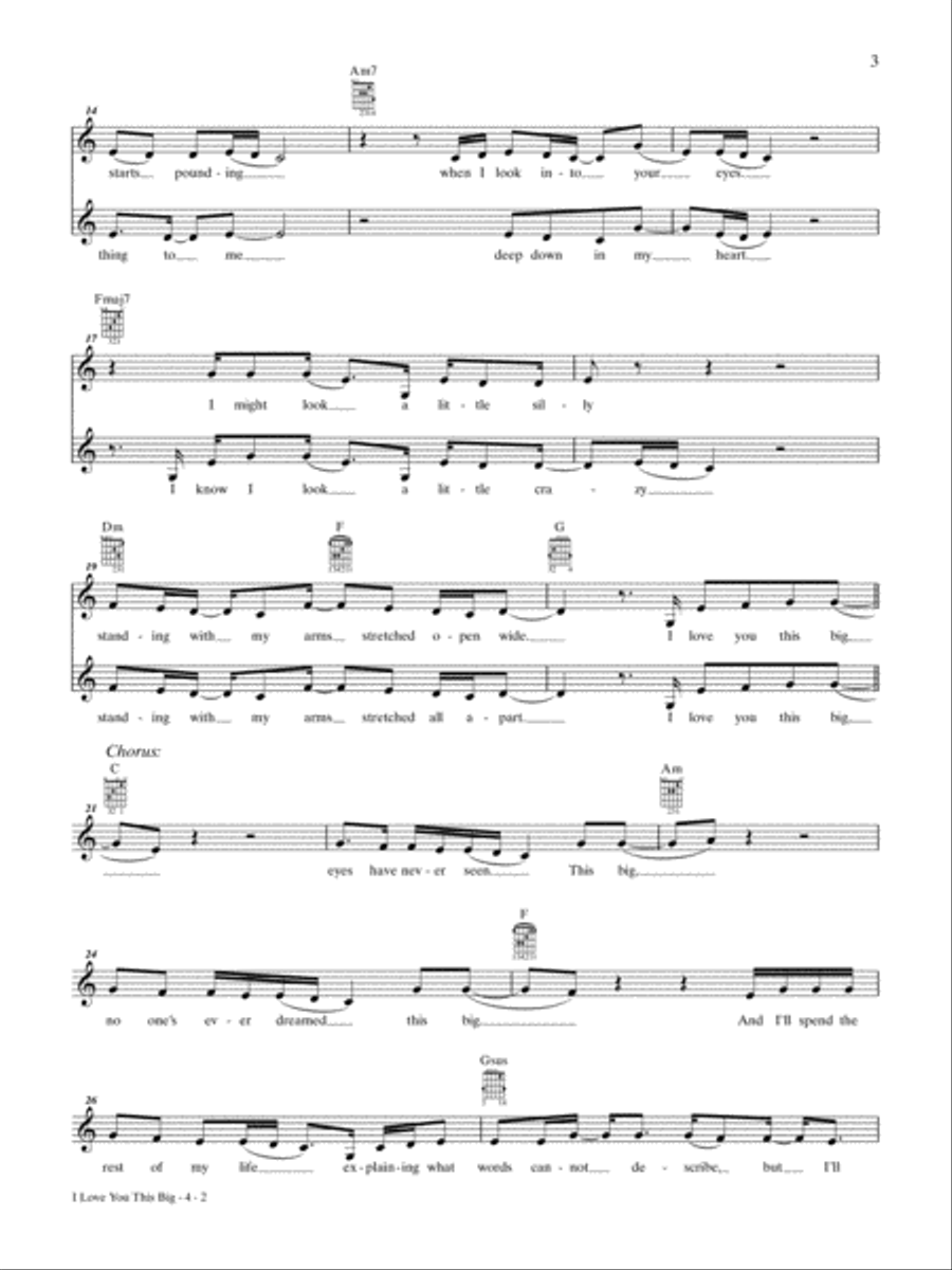 I Love You This Big Guitar Tablature scores gallery preview page 2