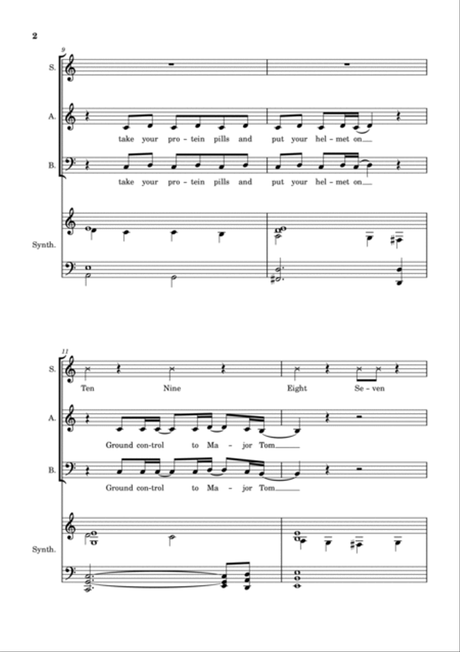 Space Oddity 3-Part scores gallery preview page 2