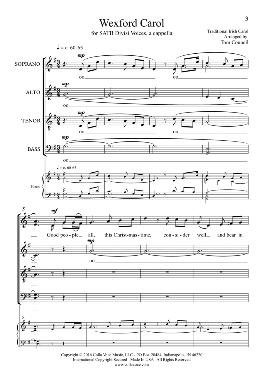 Wexford Carol Divisi scores gallery preview page 1