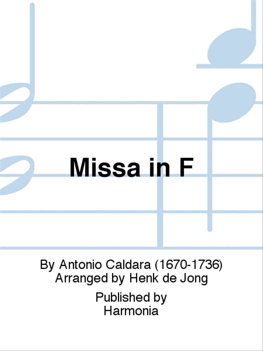 Missa in F Missa in F 4-Part scores gallery preview page 1