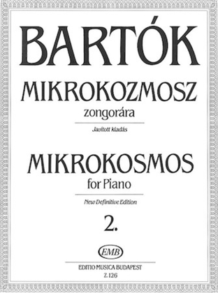 Book cover for Mikrokosmos For Piano Volume 2