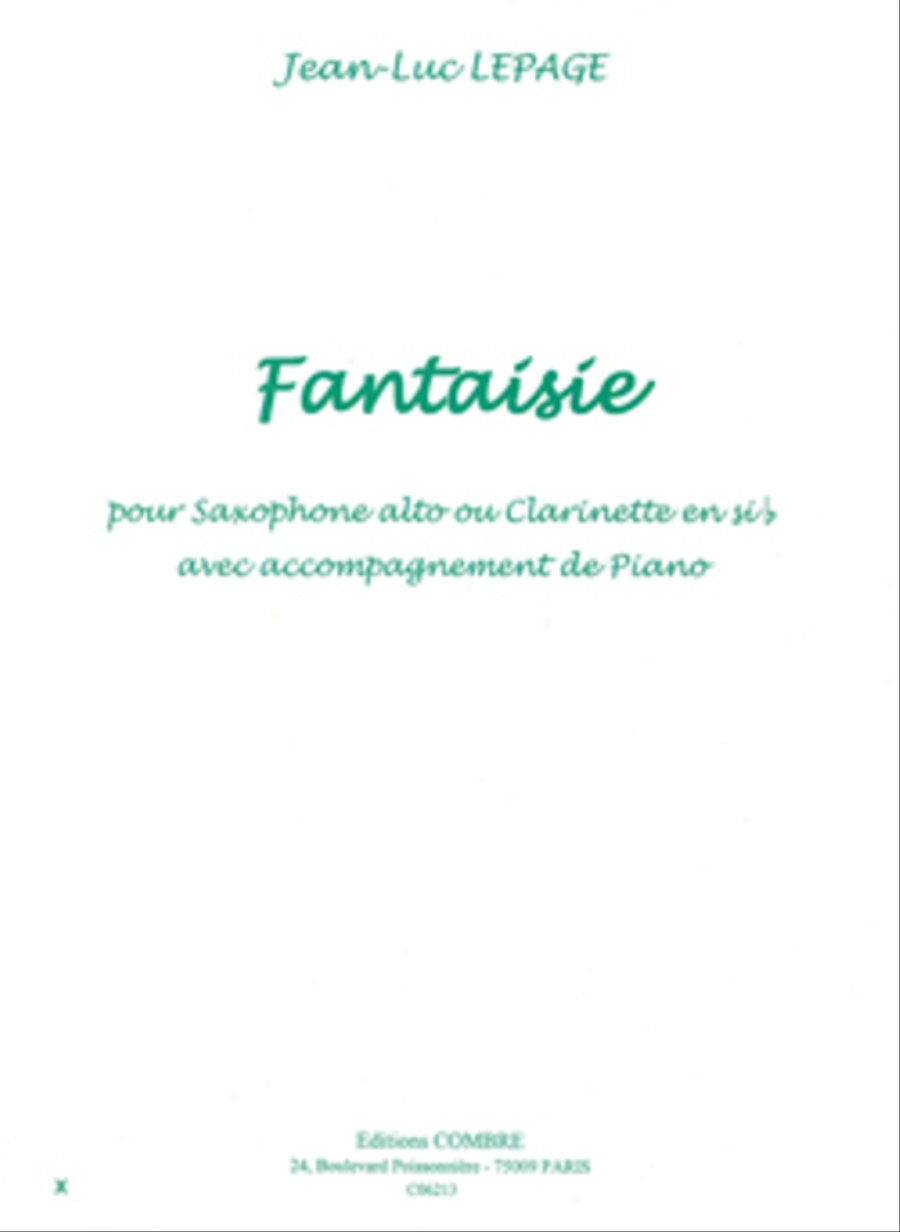 Fantaisie Fantaisie Clarinet scores gallery preview page 1
