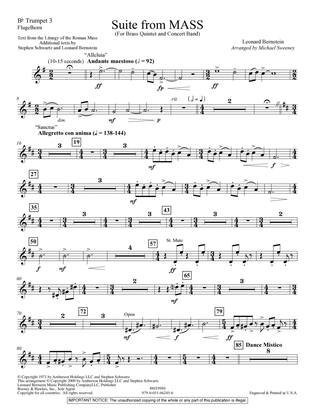 Book cover for Suite from Mass (arr. Michael Sweeney) - Bb Trumpet 3