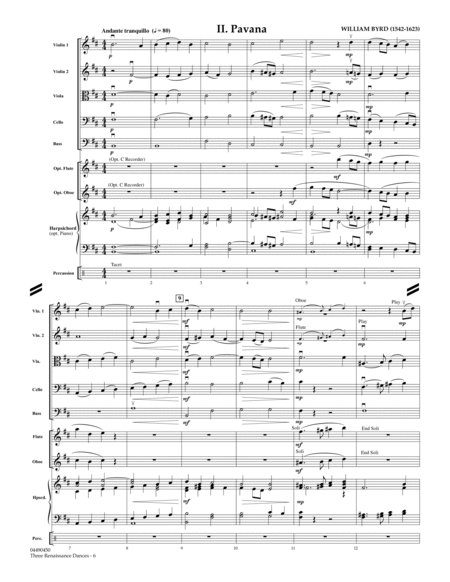 Three Renaissance Dances - Conductor Score (Full Score)