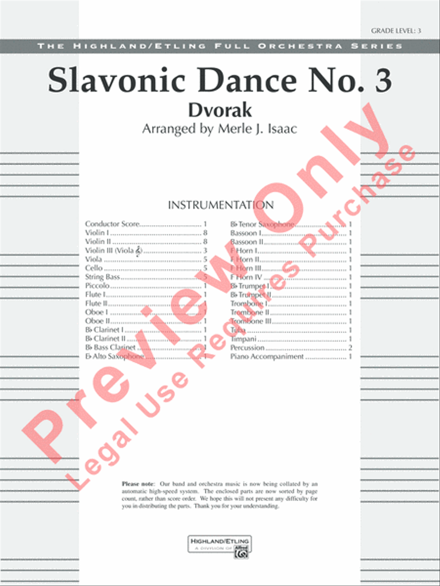 Slavonic Dance No. 3