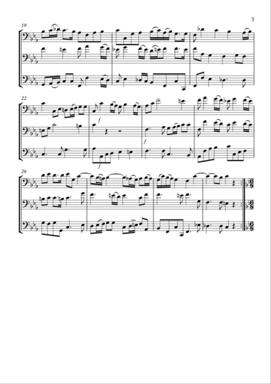 Sonata No.10 Woodwind Trio scores gallery preview page 3