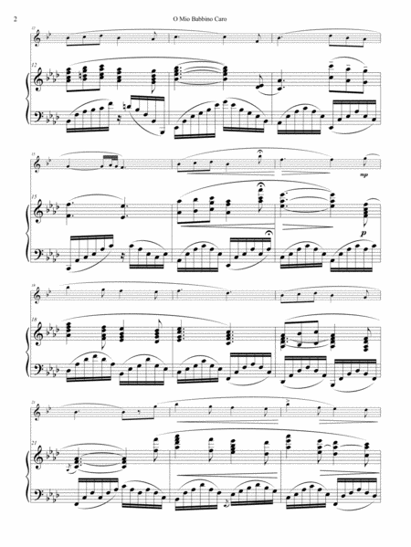 Giacomo Puccini: O Mio Babbino Caro for Clarinet and Piano image number null