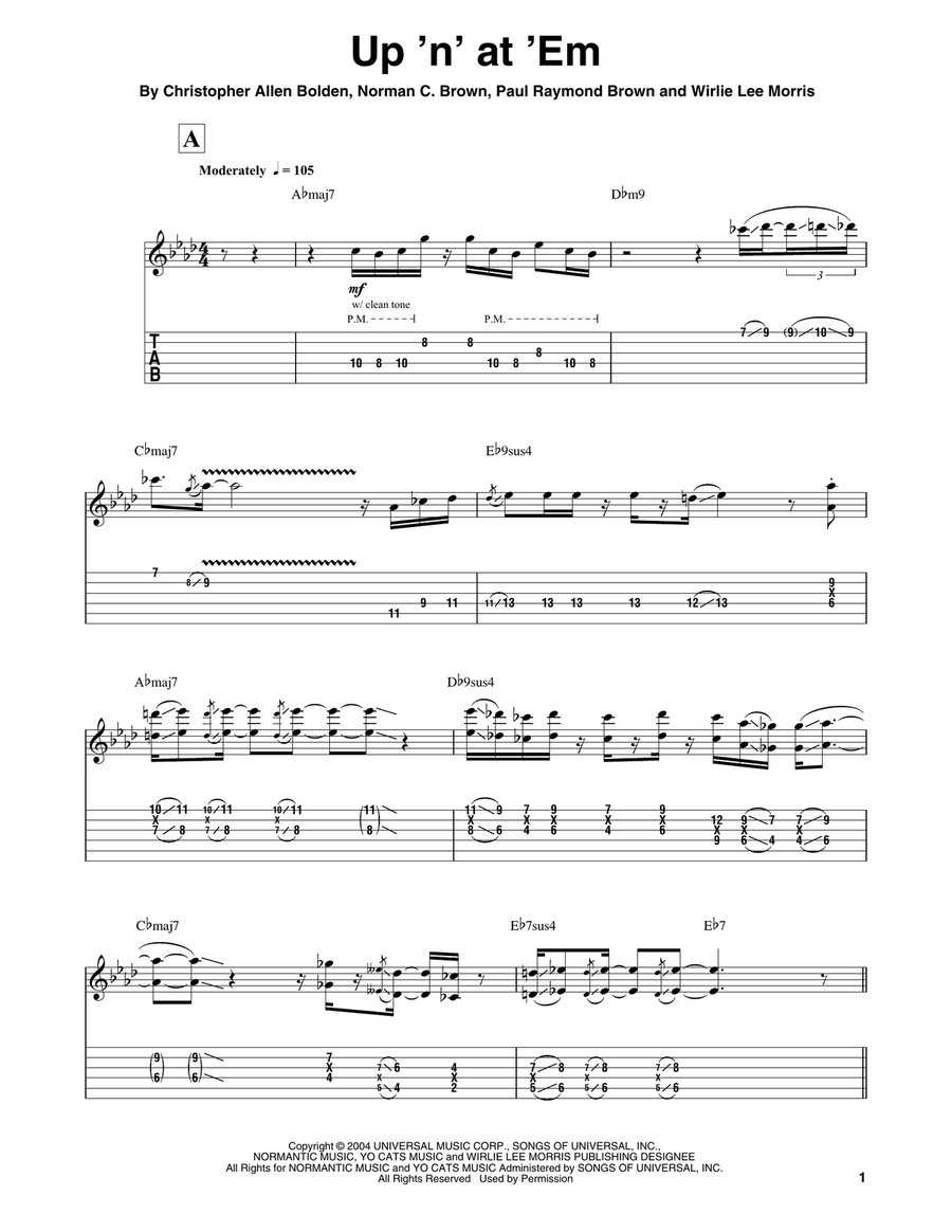 Up 'N' At 'Em Electric Guitar scores gallery preview page 1