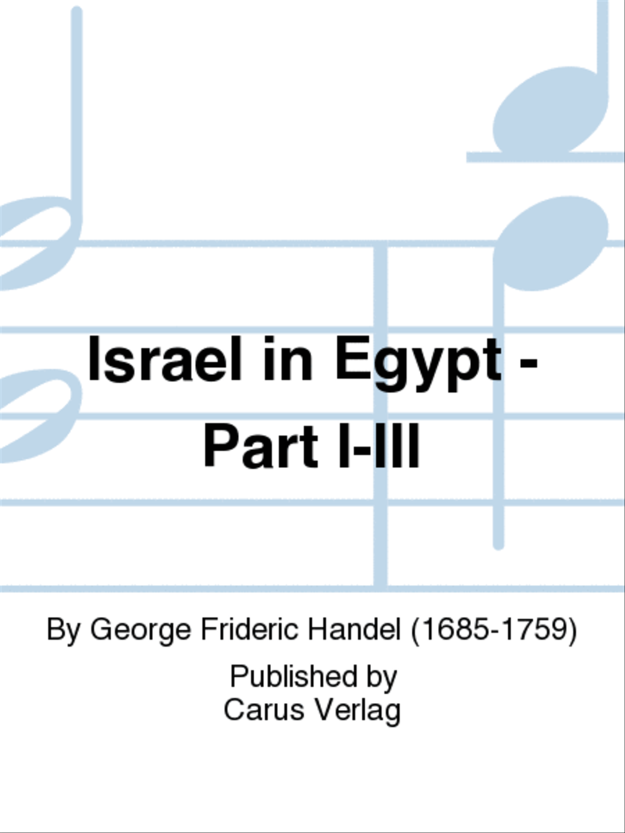 Israel in Egypt - Part I-III 4-Part scores gallery preview page 1