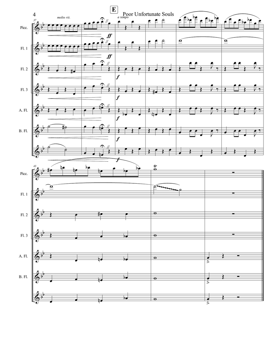 Poor Unfortunate Souls Poor Unfortunate Souls Flute Choir scores gallery preview page 5