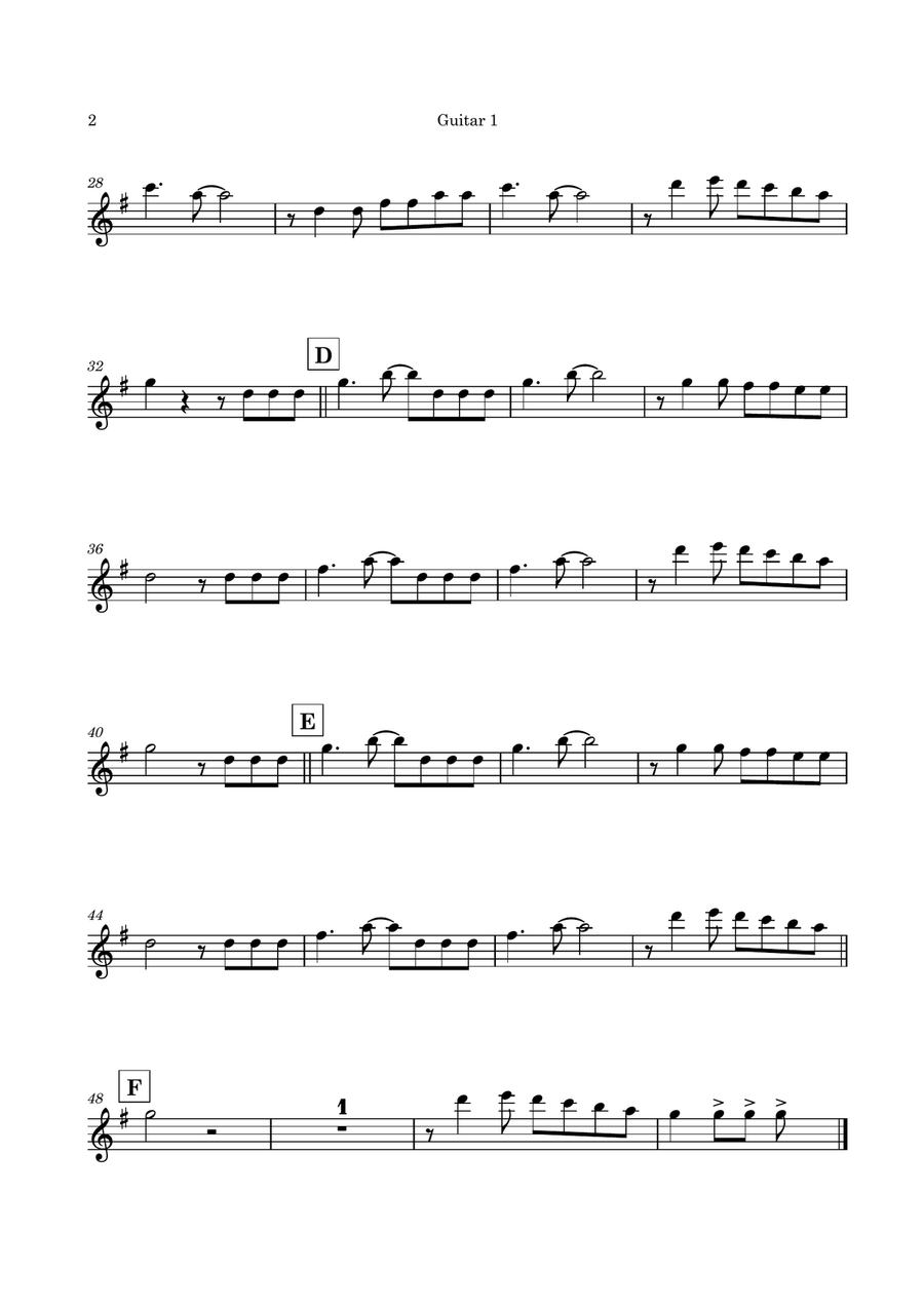 La Cucaracha (Mexican Folk Song) for early intermediate Guitar Trio/large ensemble Large Ensemble scores gallery preview page 5