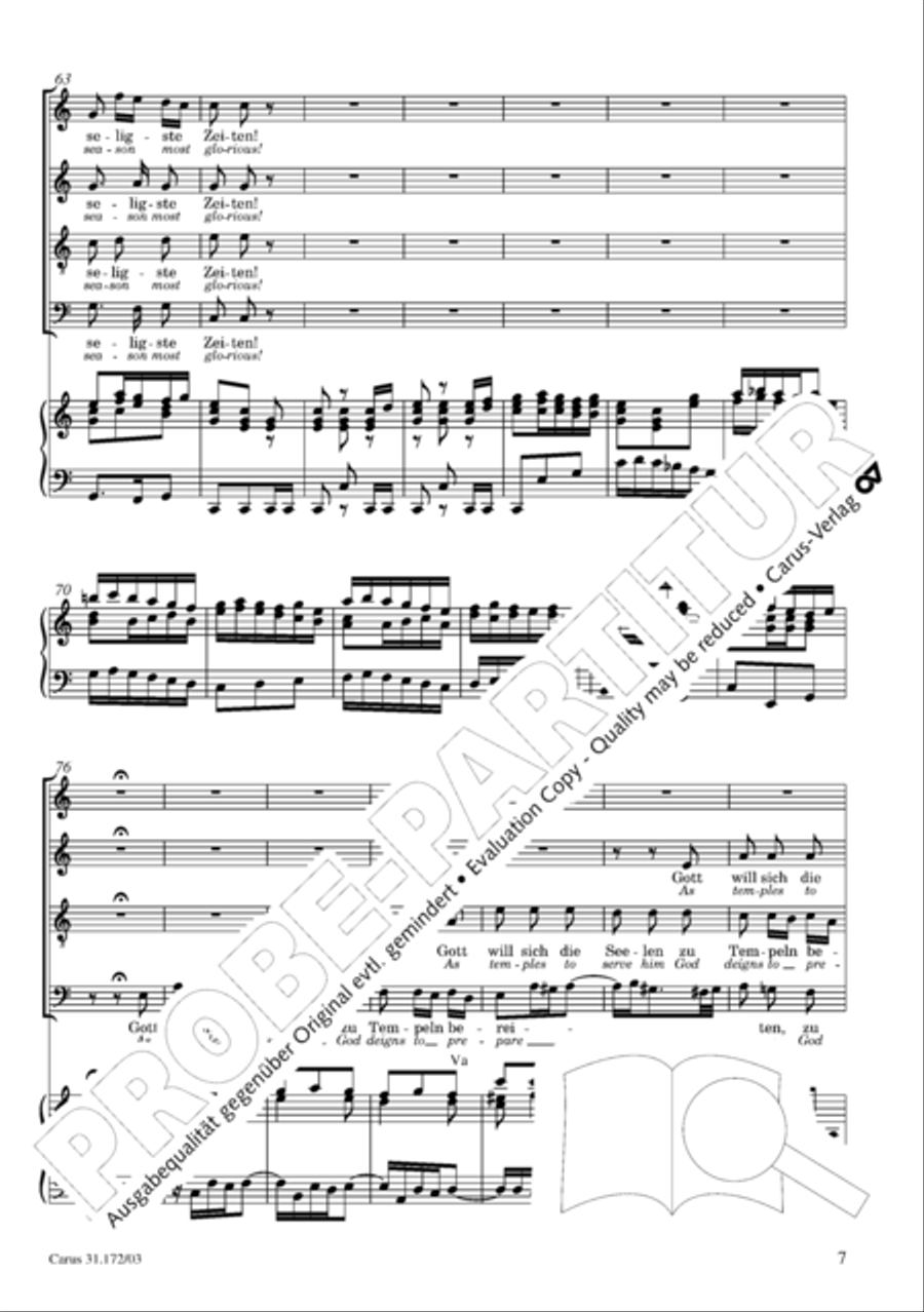 Sound forth, now with singing (Erschallet, ihr Lieder) 4-Part scores gallery preview page 8