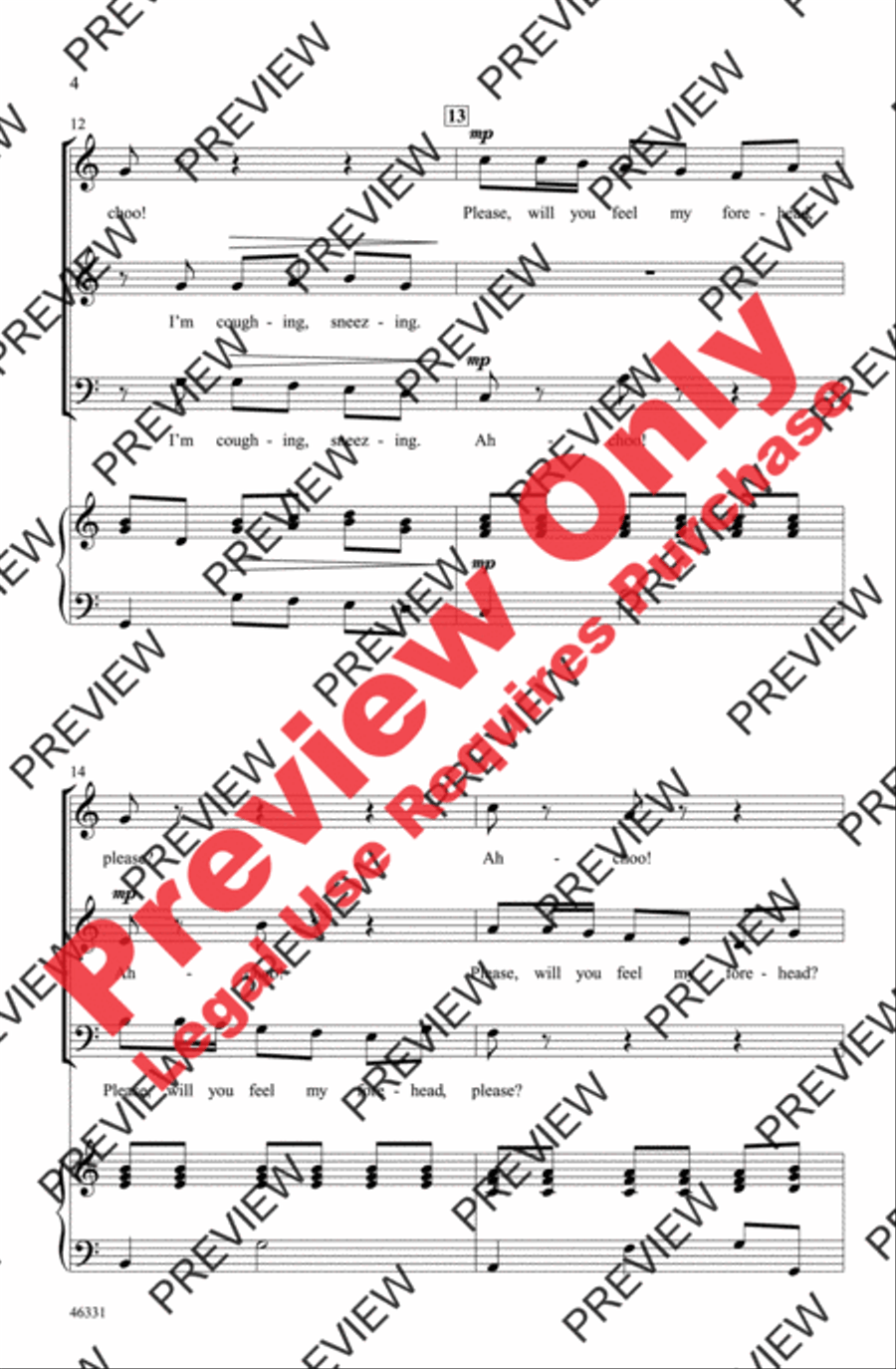 The Flu Fugue The Flu Fugue SAB scores gallery preview page 4