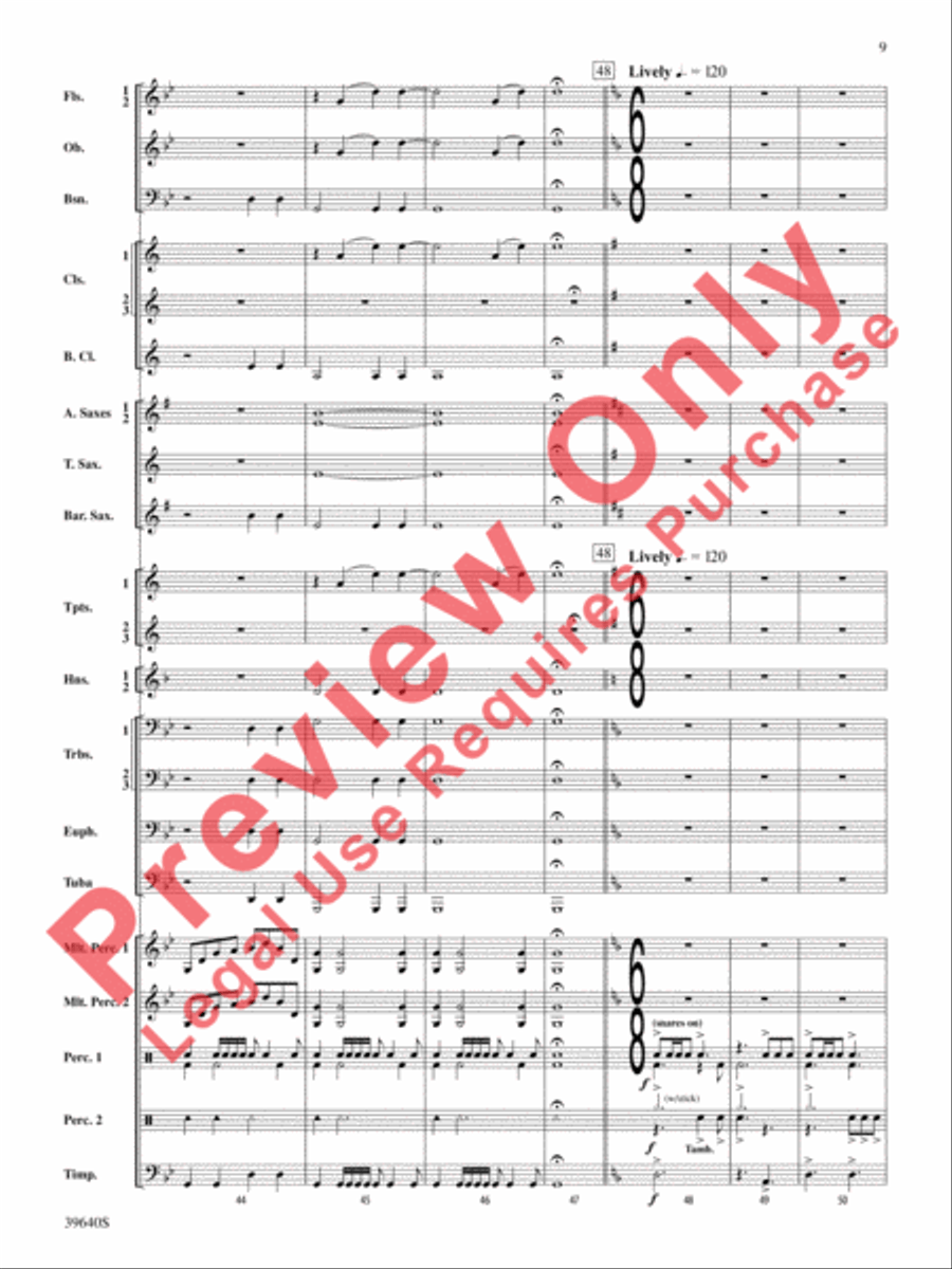 Ancient Carol Variants Concert Band scores gallery preview page 10