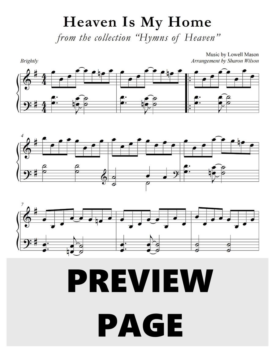 Hymns of Heaven (A Collection of LARGE PRINT Two-page Hymns for Solo Piano) Piano Solo scores gallery preview page 6