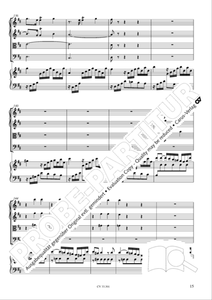 Concerto per il Cembalo in D Cello scores gallery preview page 16