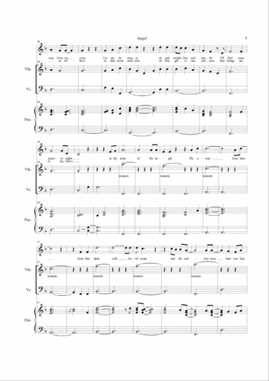 Angel Angel Piano Trio scores gallery preview page 3