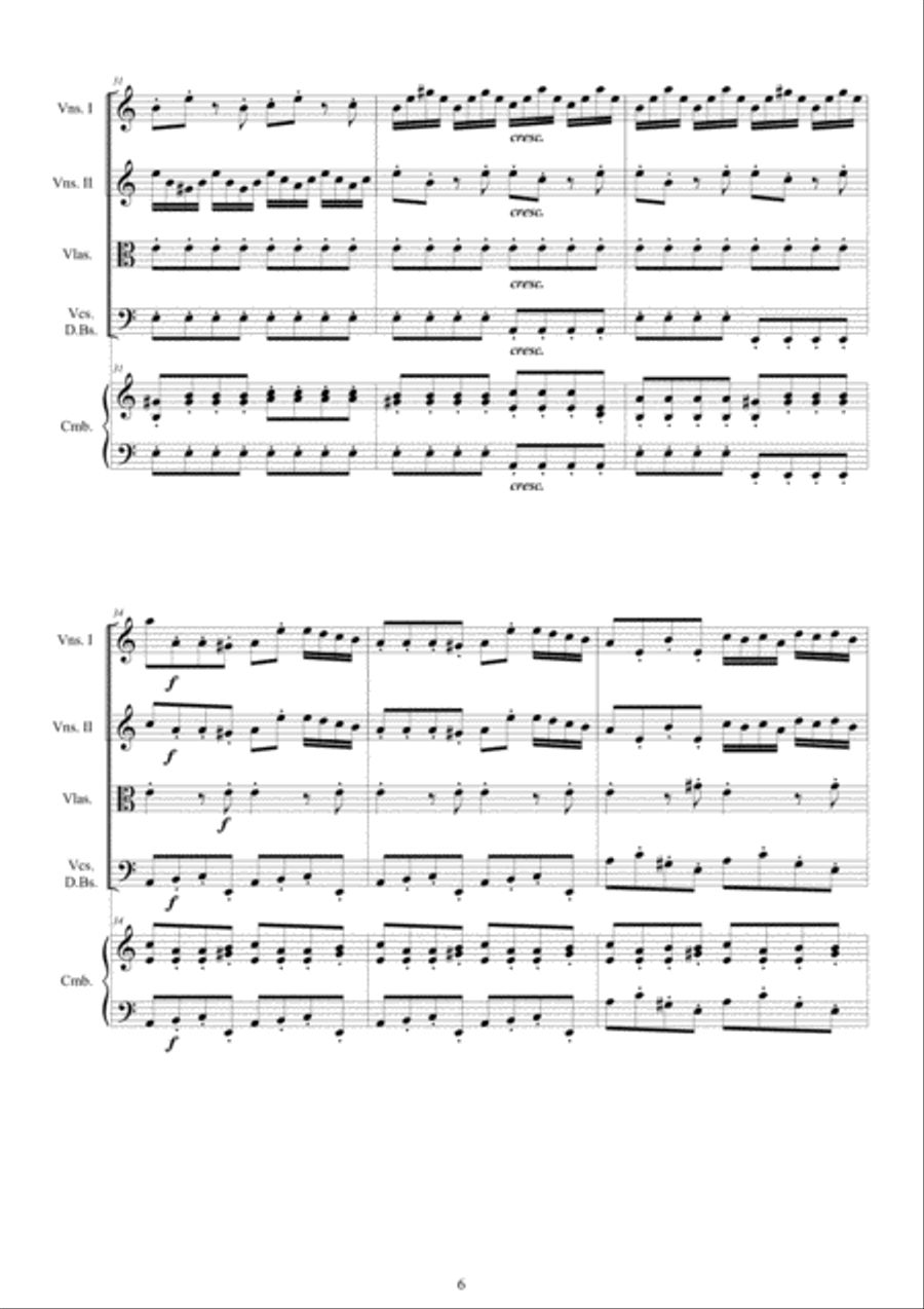 Vivaldi - Chamber Concerto in C major RV 113 for Strings and Cembalo Chamber Orchestra scores gallery preview page 6